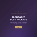 Sponsored Post Package — Author & Publisher Promotion