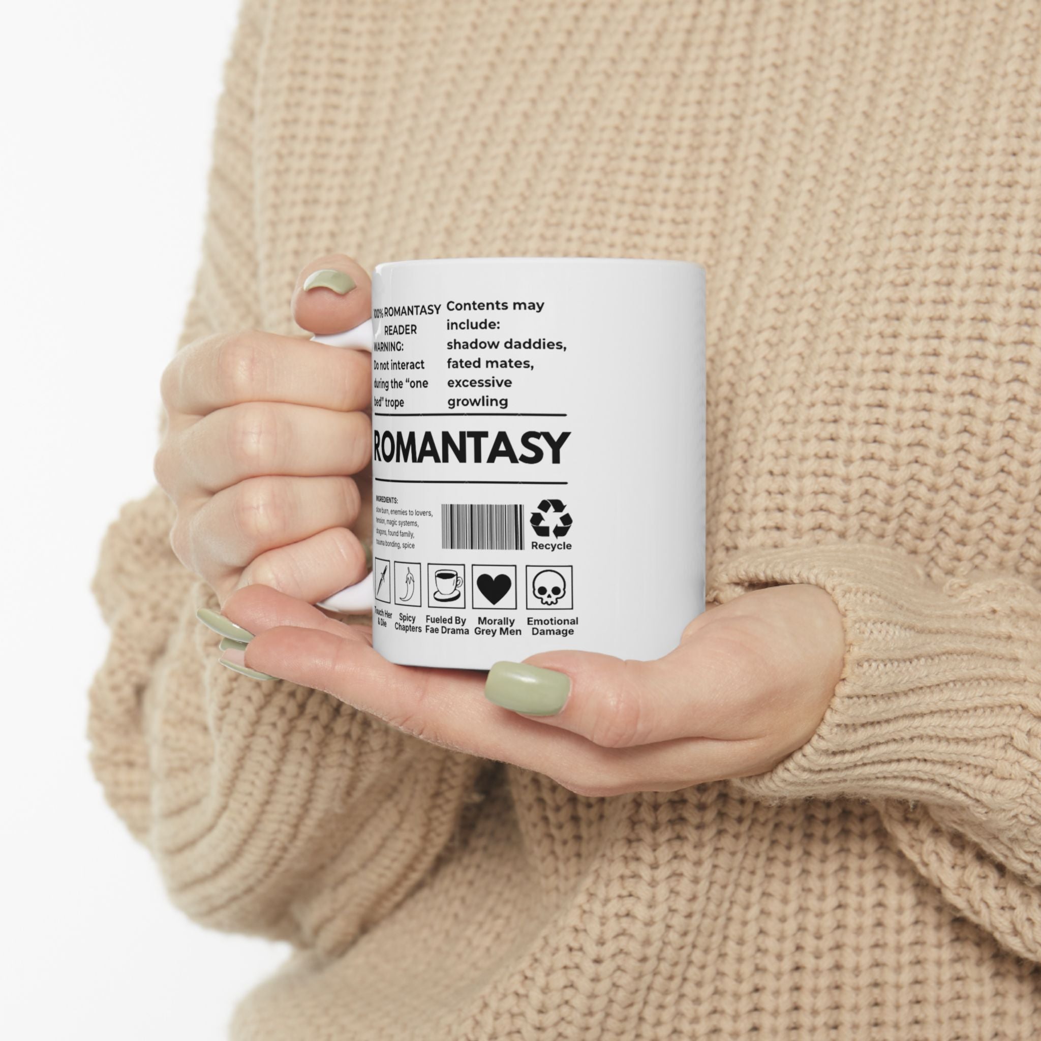 100% Romantasy Reader Coffee Cup | Ceramic Bookish Mug