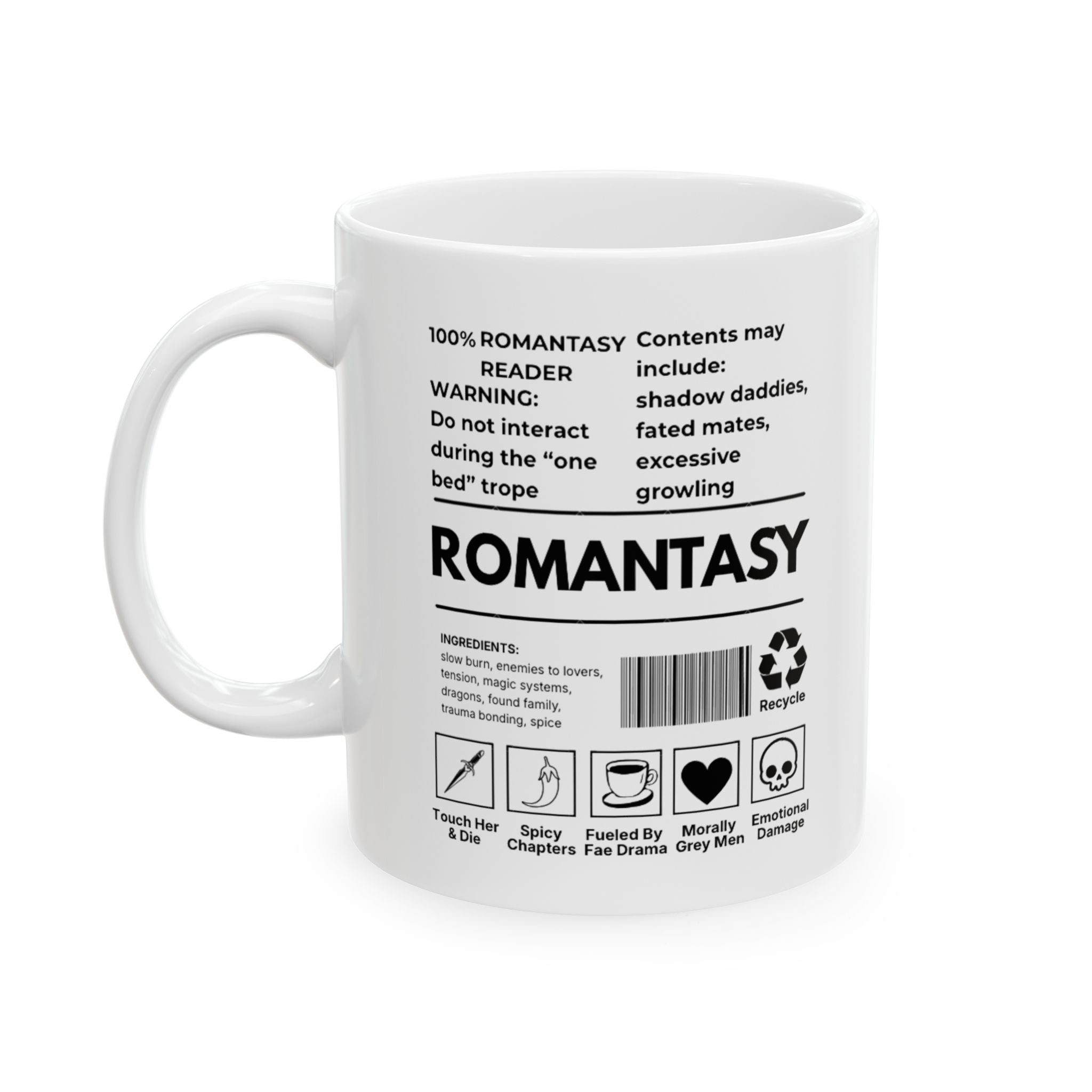 100% Romantasy Reader Coffee Cup | Ceramic Bookish Mug