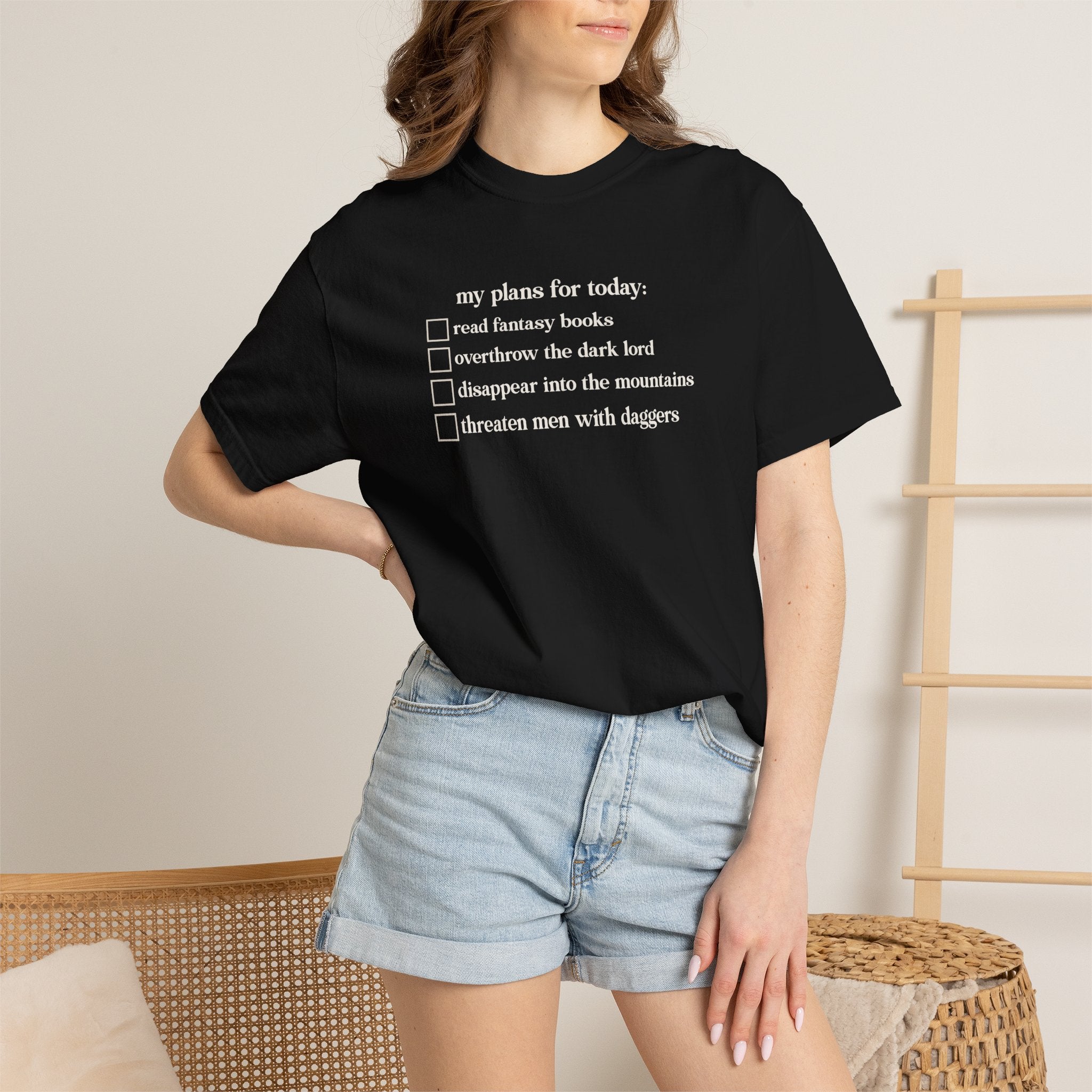 My Plans For Today Fantasy Checklist Shirt | Romantasy Reader Comfort Colors Tee