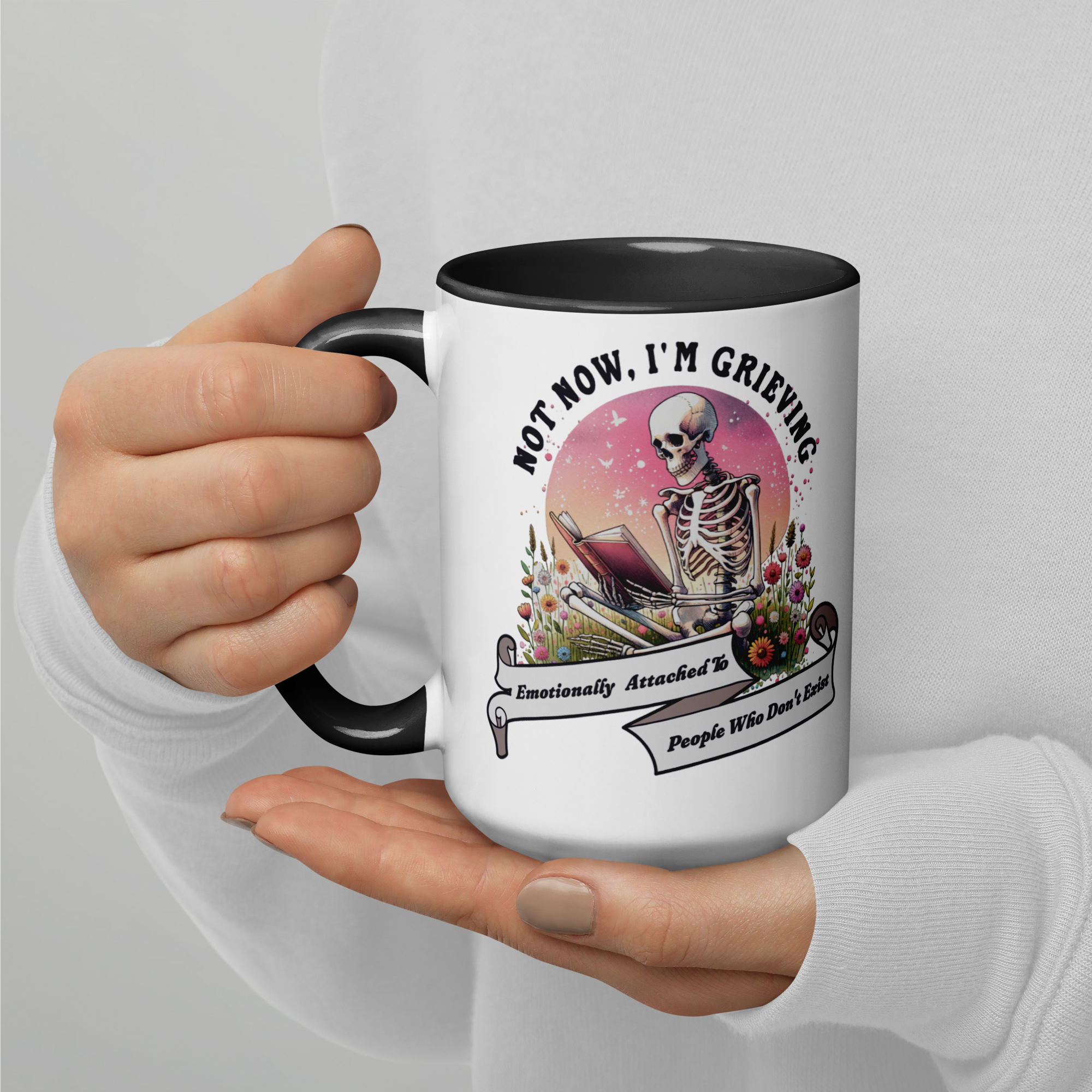 Not Now I’m Grieving Mug | Emotionally Attached Romantasy Coffee Mug (11, 15oz)