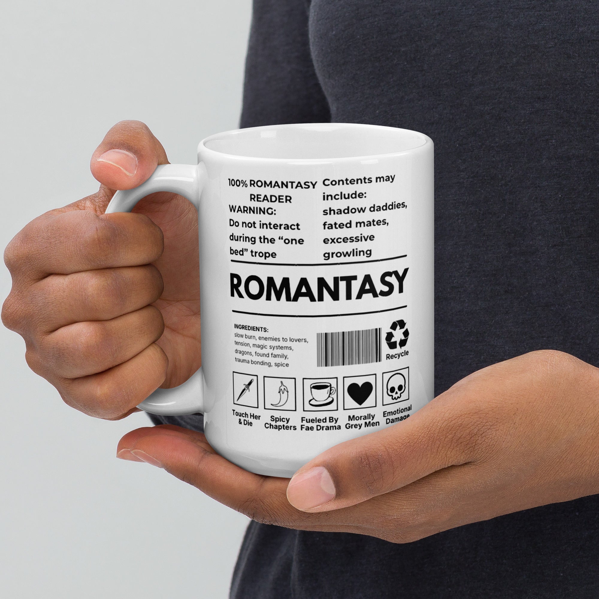 100% Romantasy Reader Coffee Cup | Ceramic Bookish Mug